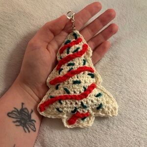 Handmade Little Debbie Christmas Tree Plush Keychain